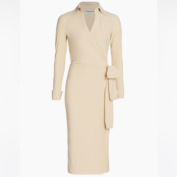 Chiara Boni La Petite Robe Kamala Matt Jersey Faux Wrap Midi Dress size 54 - Picture 3 of 15